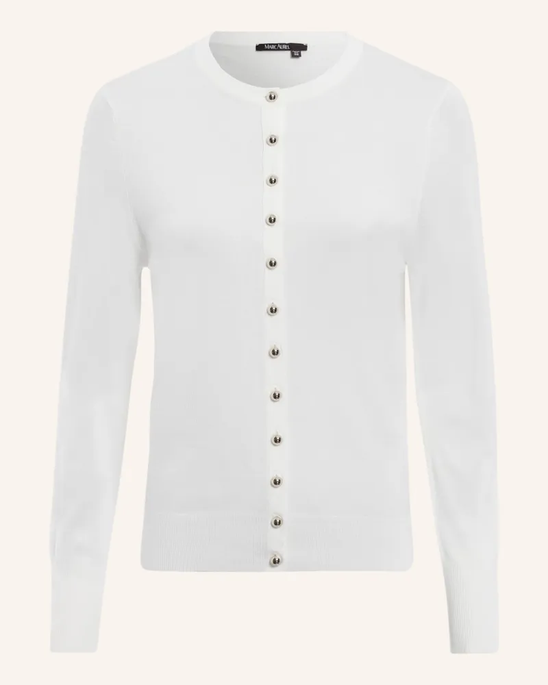 MARC AUREL Strickjacke Weiss