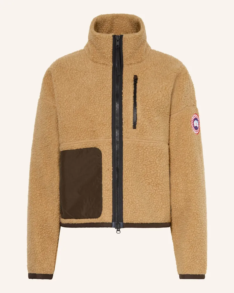 Canada Goose Teddyfell-Jacke Simcoe beige Hellbraun