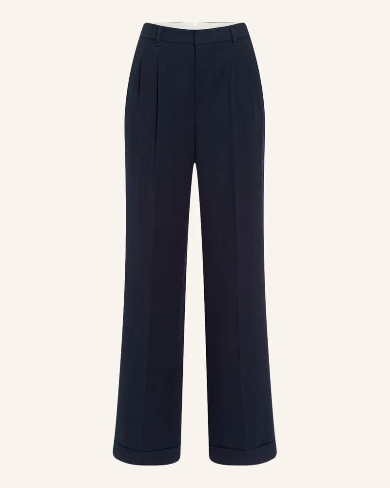 MARC AUREL Bundfaltenhose Dunkelblau
