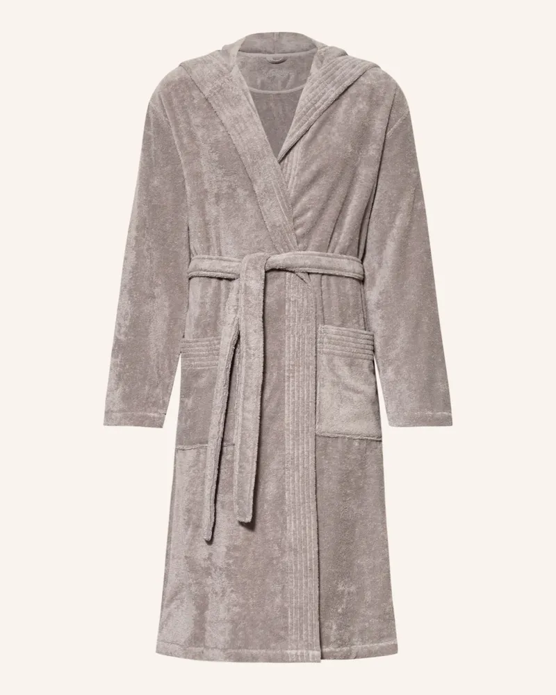 Vossen Unisex-Bademantel VEGAN LIFE mit Kapuze Grau