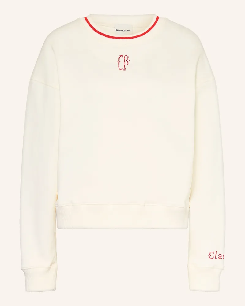 Claudie Pierlot Sweatshirt weiss Creme