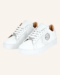 Philipp Plein Leder Sneaker ARROW - WEISS Weiss