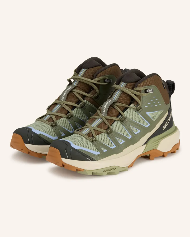Salomon Wanderschuhe X Ultra 360 Edge Mid Gtx beige Dunkelgrün