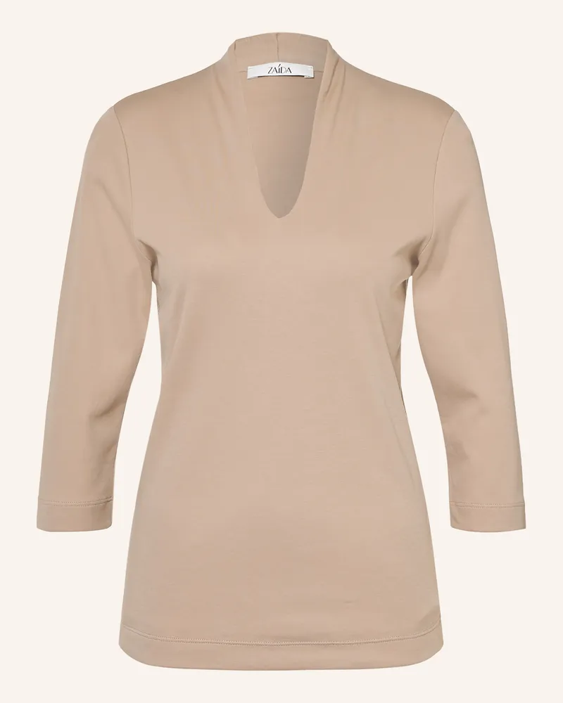 ZAíDA Shirt Mit Kelchkragen beige Beige