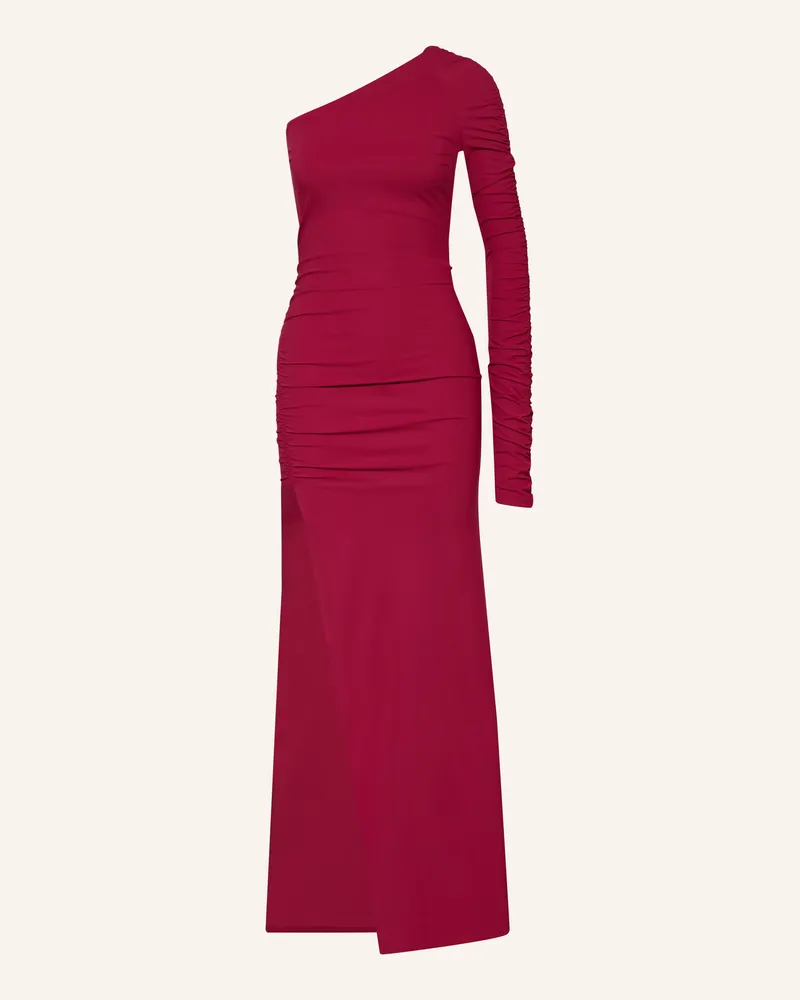 Patrizia Pepe One-Shoulder-Kleid Dunkelrot