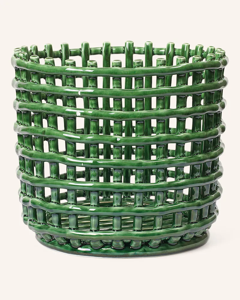 ferm LIVING Korb Ceramic gruen Grün