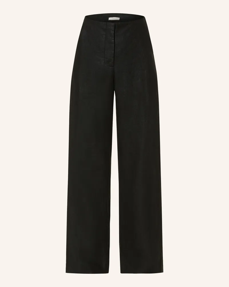Faithfull The Brand Marlenehose Sanne Aus Leinen schwarz Schwarz
