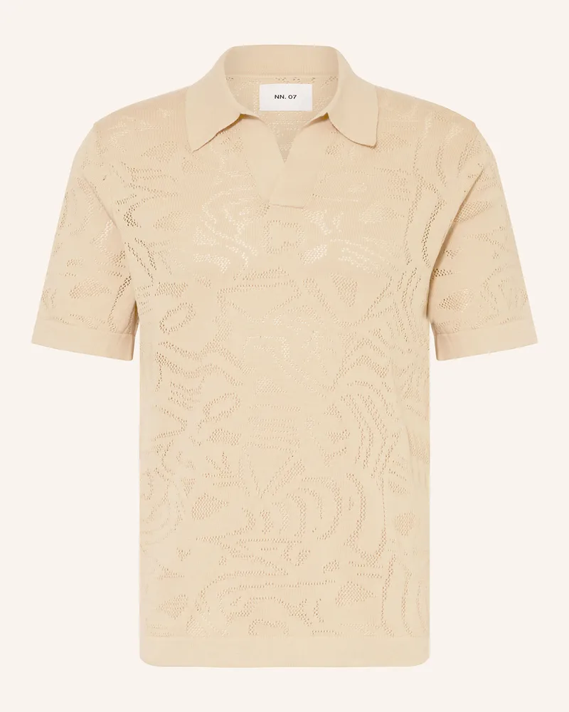 NN 07 Strick-Poloshirt RYAN Regular Fit Beige