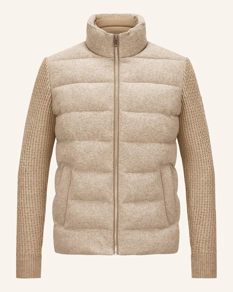 Milestone Steppjacke MSCHESTER im Materialmix Beige