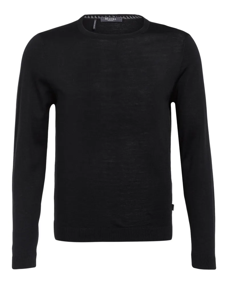 Maerz Pullover aus Merinowolle Schwarz