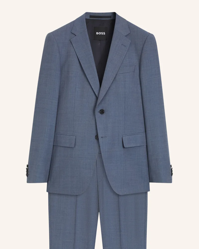 HUGO BOSS Business Anzug H-Huge-2pcs-263 Slim Fit blau Hellblau