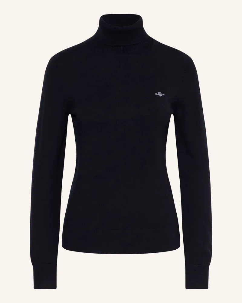 Gant Rollkragenpullover blau Dunkelblau