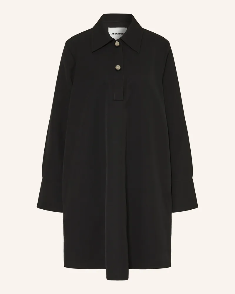 Jil Sander Hemdblusenkleid schwarz Schwarz