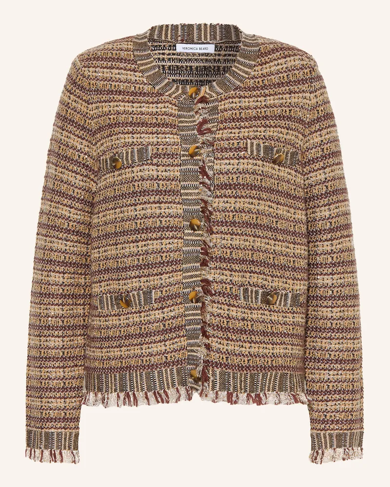 Veronica Beard Strick-Overjacket Sariyah Mit Pailletten rot Dunkelrot
