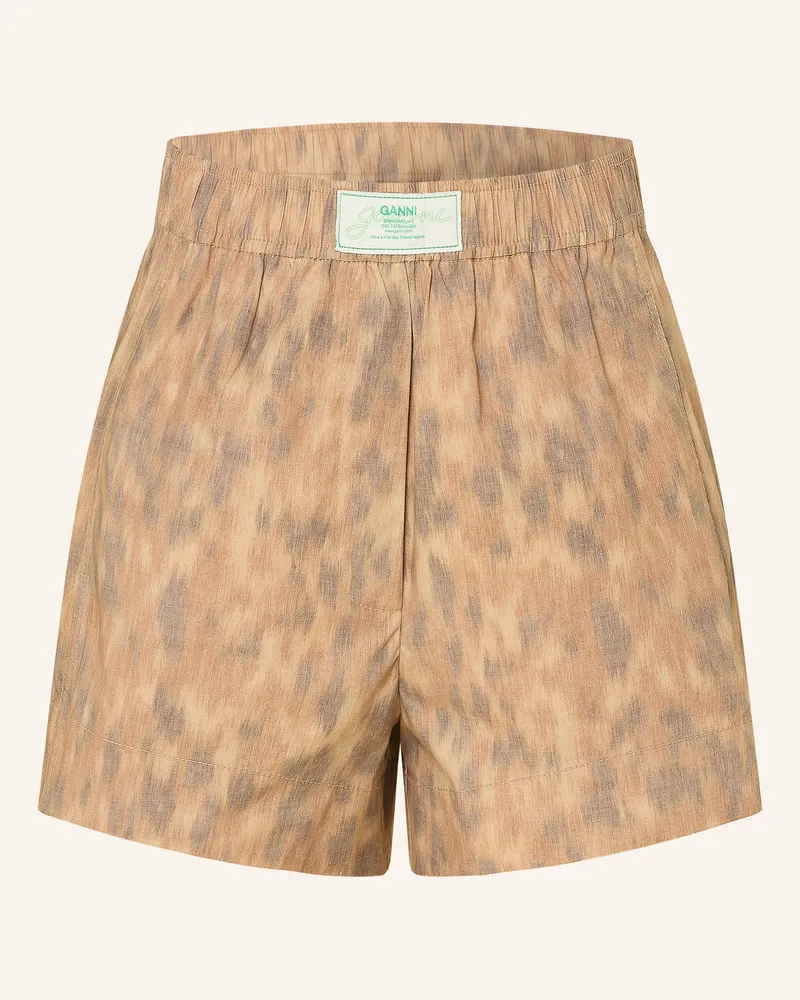 Ganni Shorts braun Hellbraun