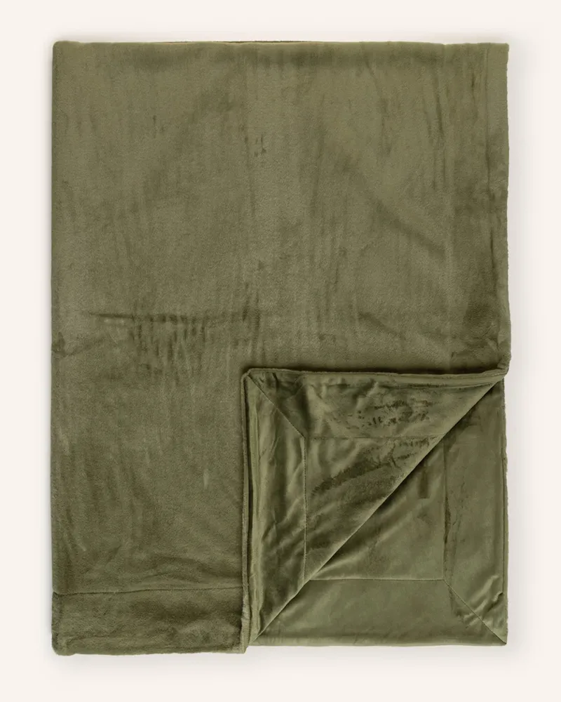 Essenza Kunstfell-Plaid gruen Khaki