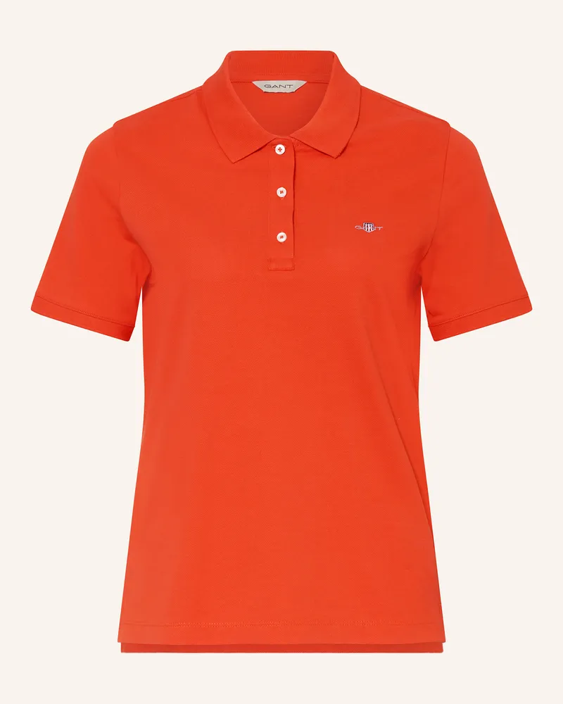Gant Piqué-Poloshirt Rot