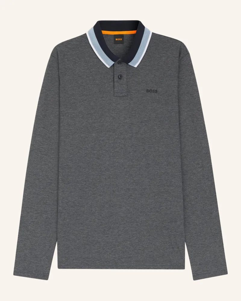 HUGO BOSS Poloshirt PEOXFORDLONG_1 Regular Fit Dunkelblau