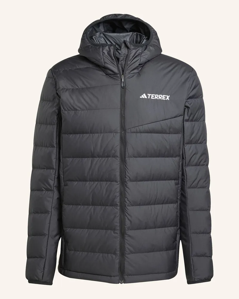 adidas TERREX MULTI LIGHT DOWN CLIMAWARM KAPUZENJACKE Schwarz