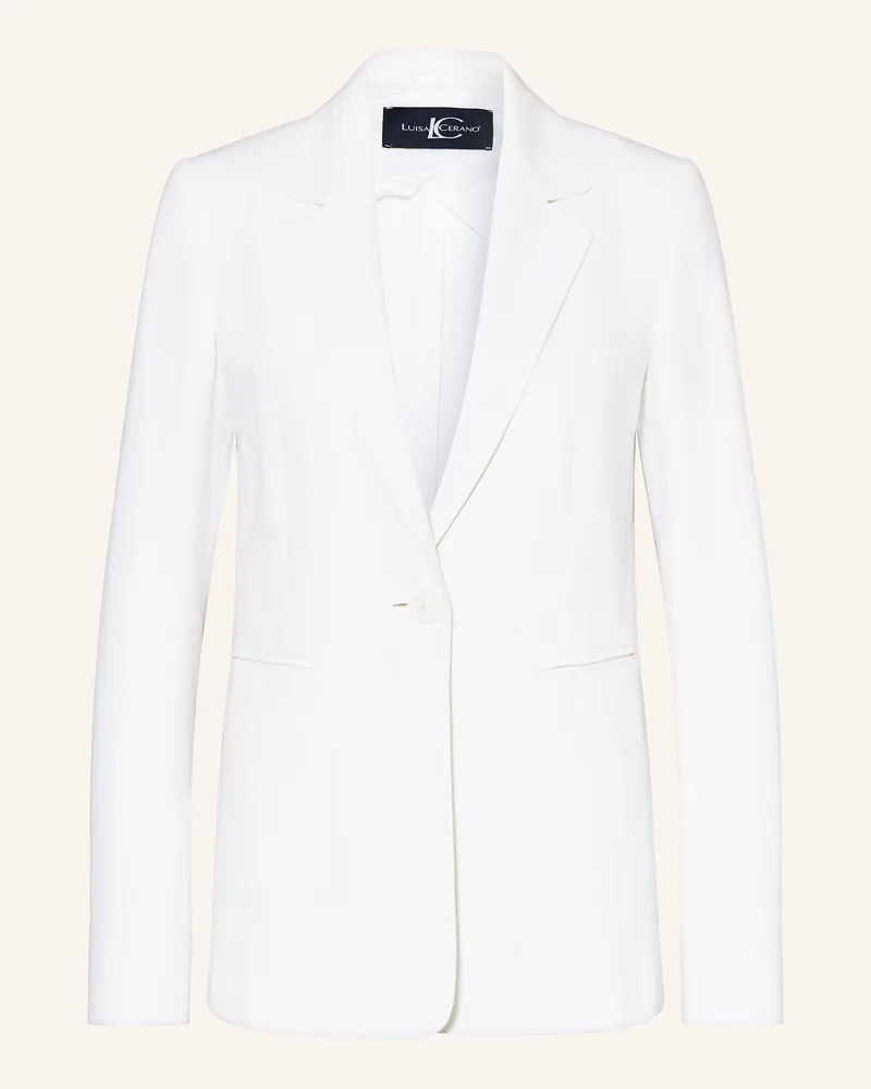 Luisa Cerano Blazer mit Leinen Weiss