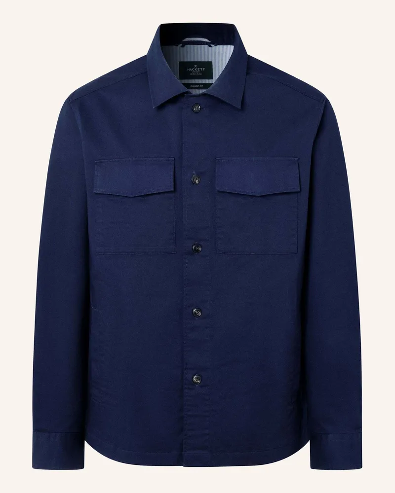 Hackett Overjacket Heritage Overshirt blau Dunkelblau