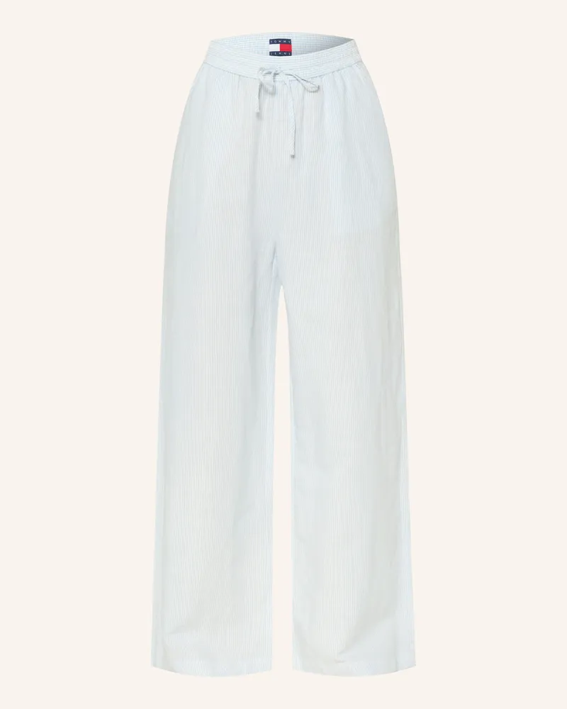 Tommy Hilfiger Hose mit Leinen Hellblau