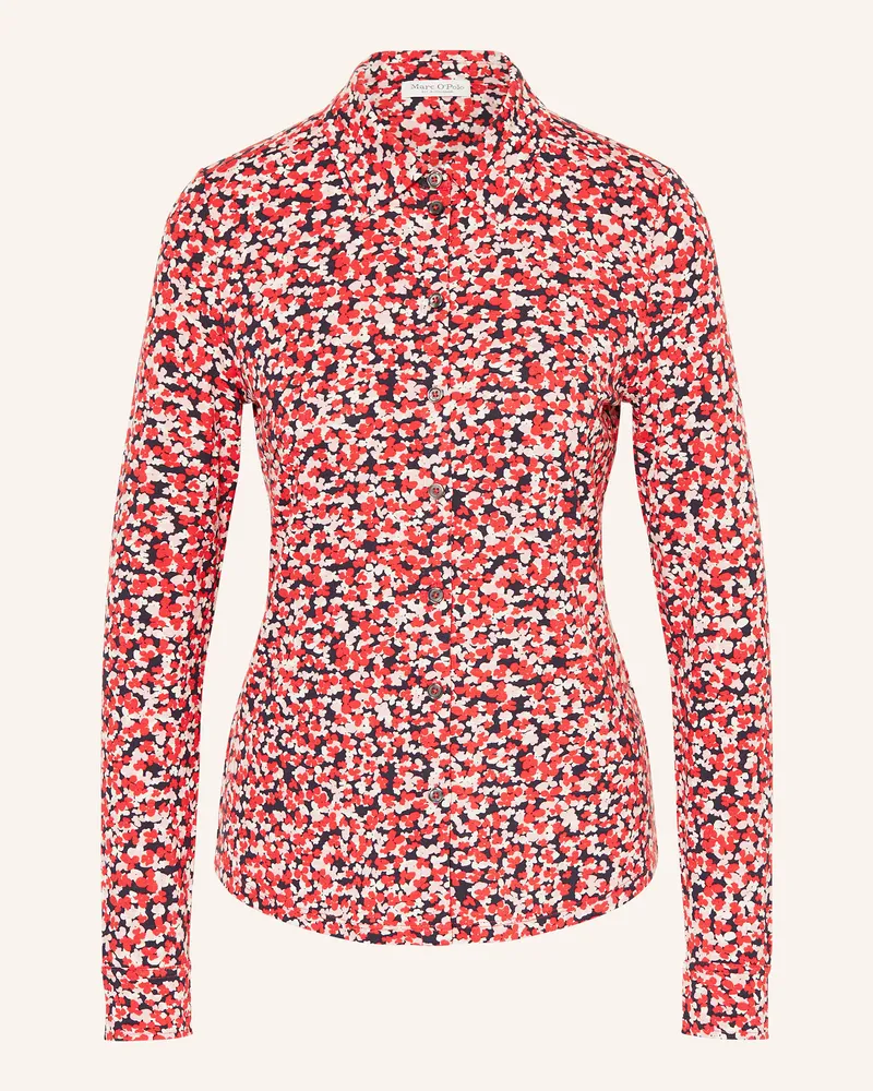 Marc O'Polo Hemdbluse rot Dunkelblau