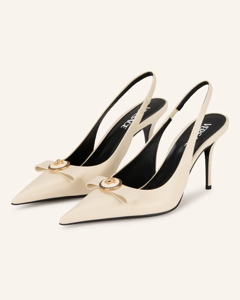 Versace Slingpumps Creme