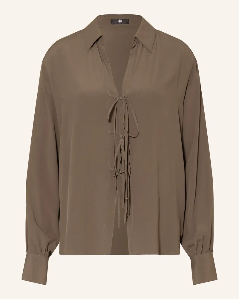 Riani Hemdbluse Mit Seide braun Braun