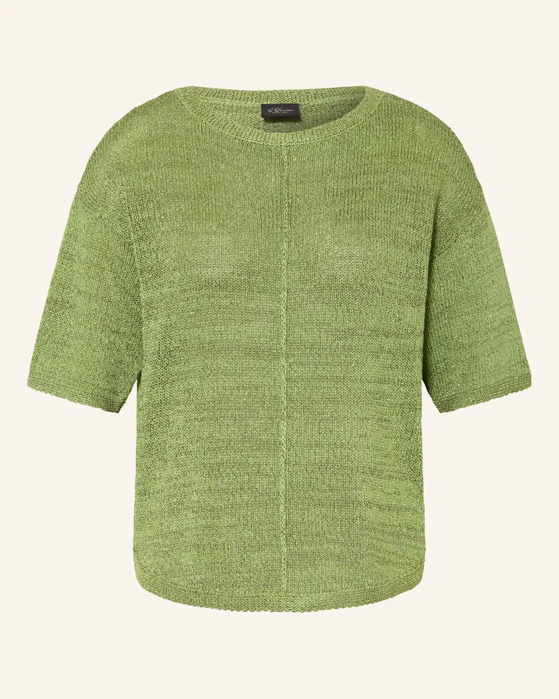 S.Oliver Strickshirt Mit Glitzergarn gruen Grün