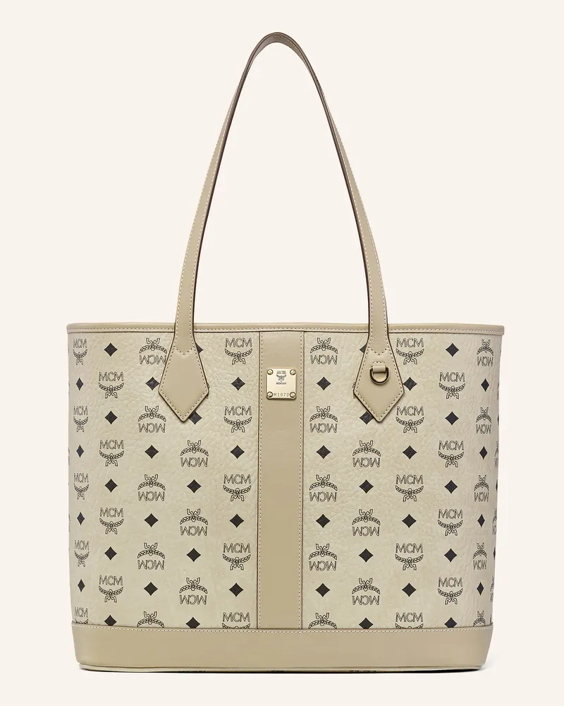 MCM Shopper Liz Medium Mit Pouch beige Creme