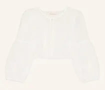 Dirndlbluse Aus Spitze Mit 3/4-Arm weiss
