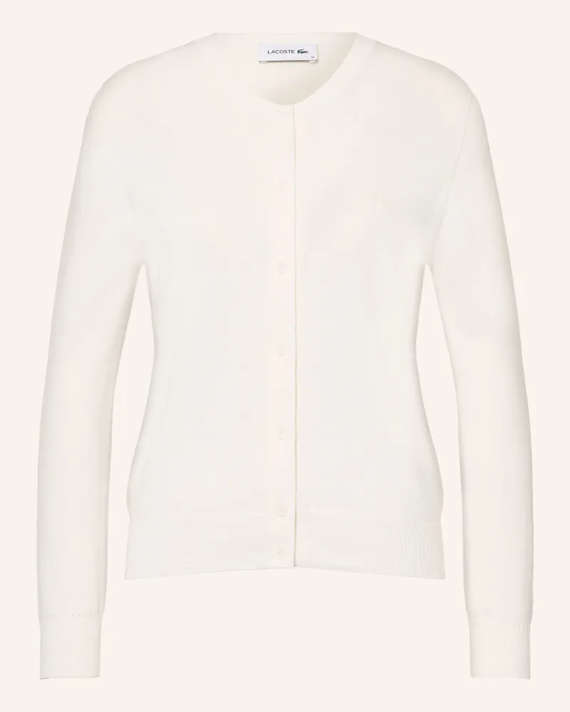 Lacoste Strickjacke weiss Weiss
