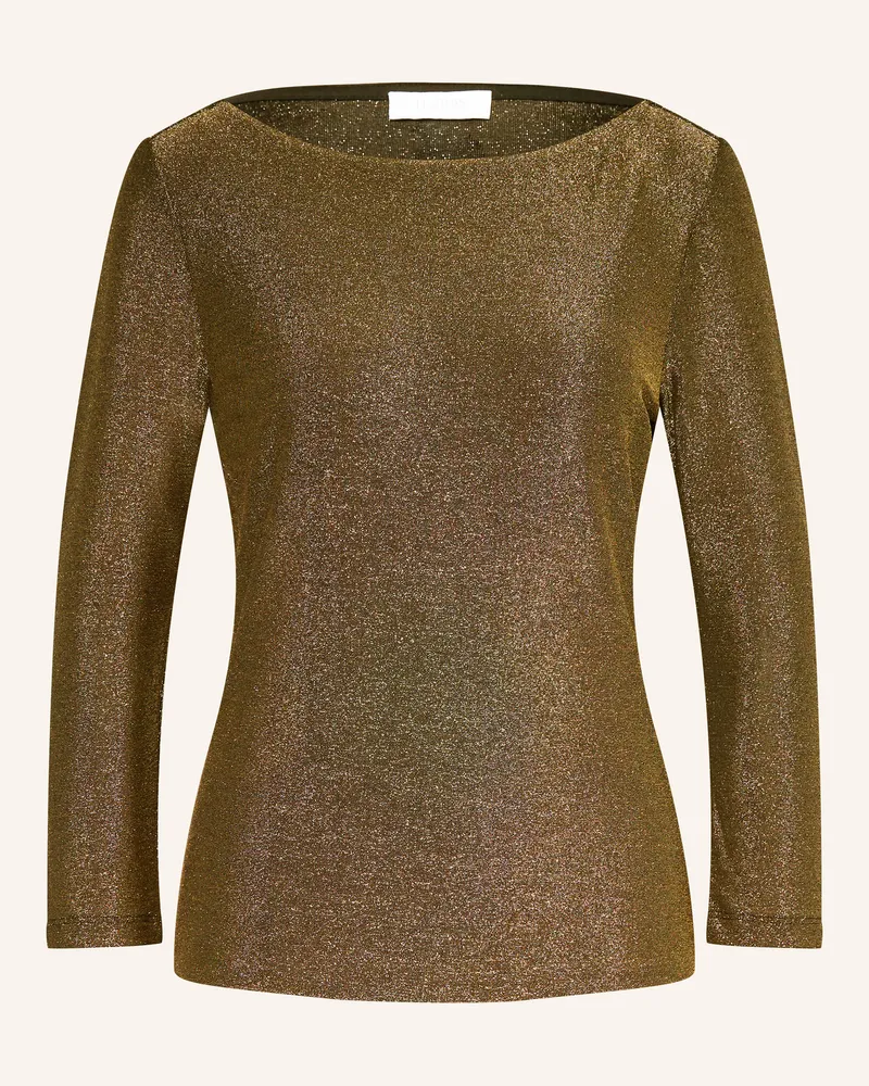 HOBBS London Shirt SONYA mit 3/4-Arm und Glitzergarn Gold