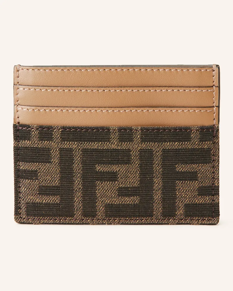 Fendi Kartenetui Baguette braun Dunkelbraun
