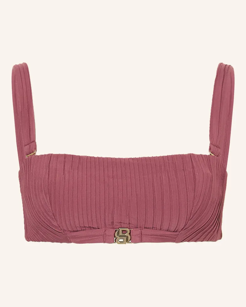 HUGO BOSS Bandeau-Bikini-Top DOUBLE B Dunkelrot