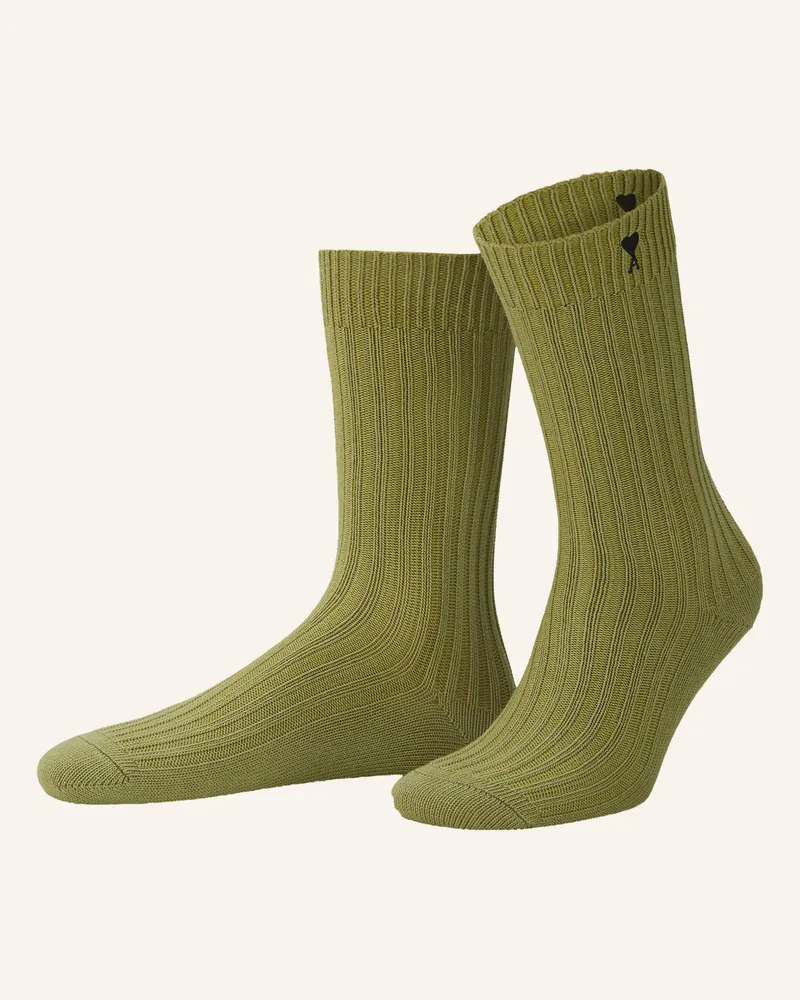 AMI Paris Socken Oliv