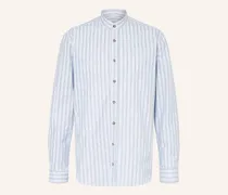 Trachtenhemd Regular Fit Mit Stehkragen blau