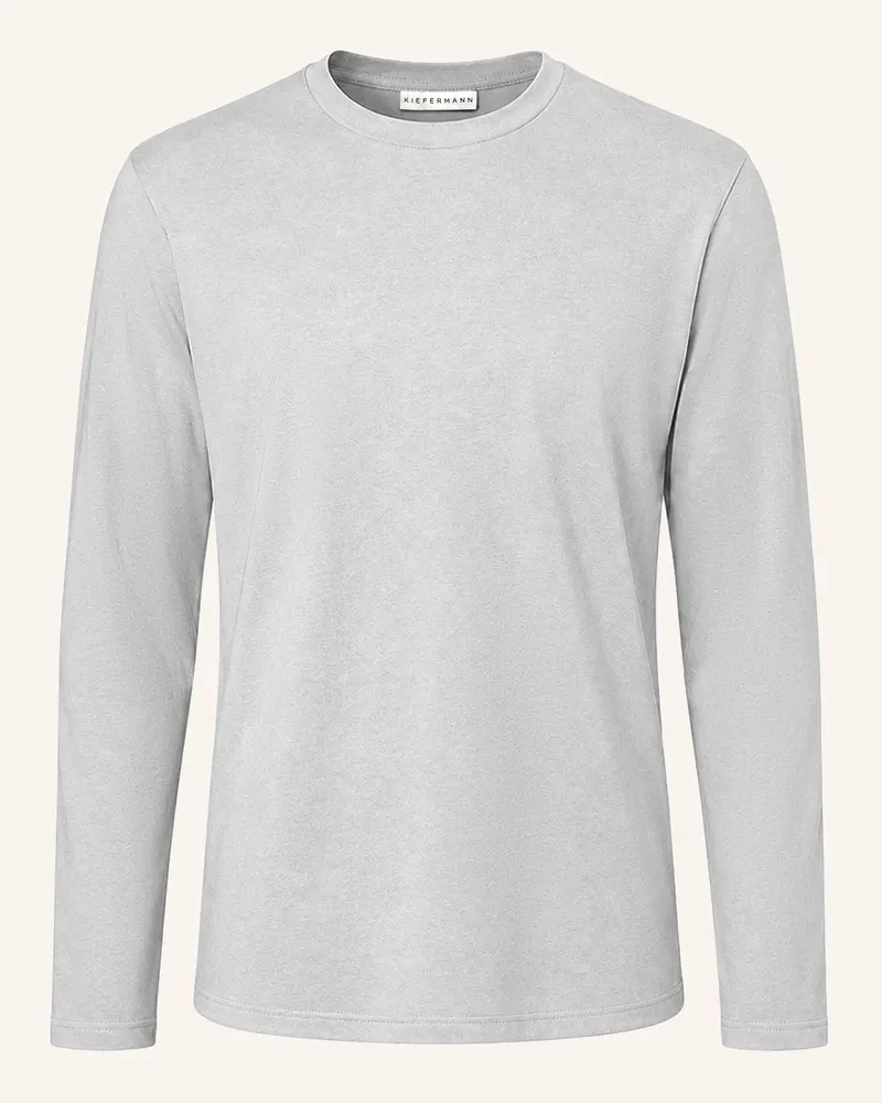KIEFERMANN Kiefermann Herren Longsleeve Aus Baumwoll-Modal Alberts grau Grau