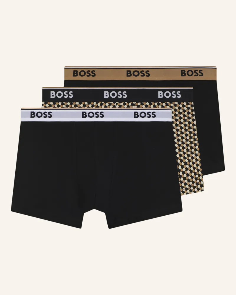 HUGO BOSS Boxershort TRUNK 3P POWER DESIG Weiss