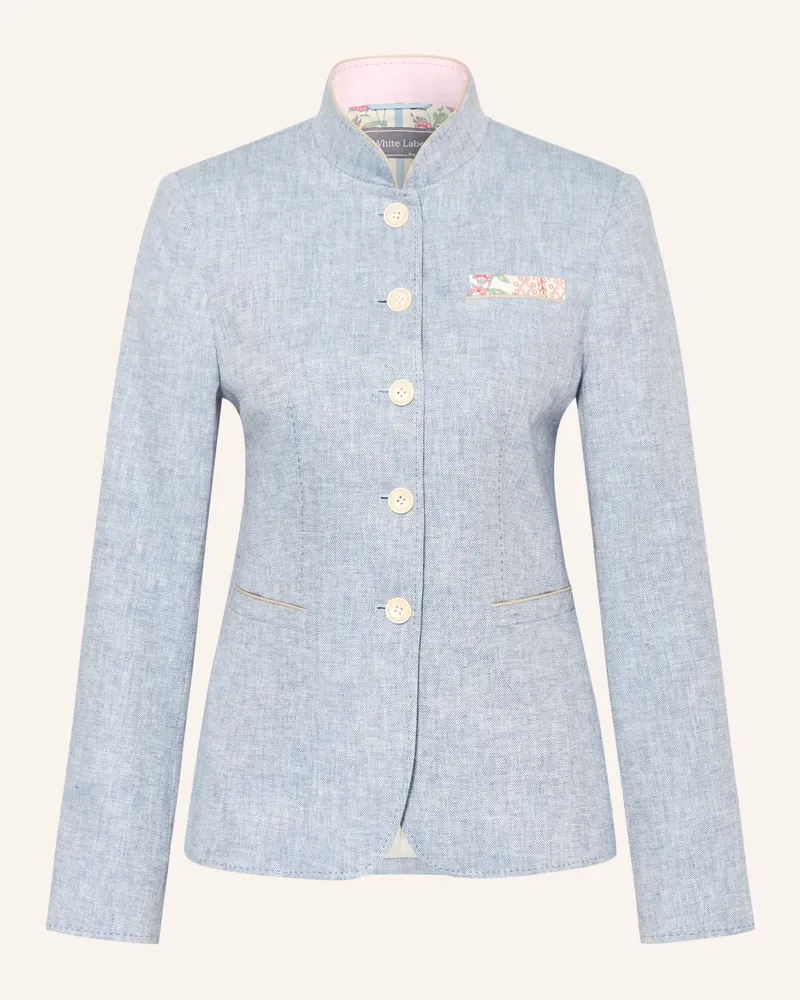 White Label Janker Mit Leinen blau Hellblau