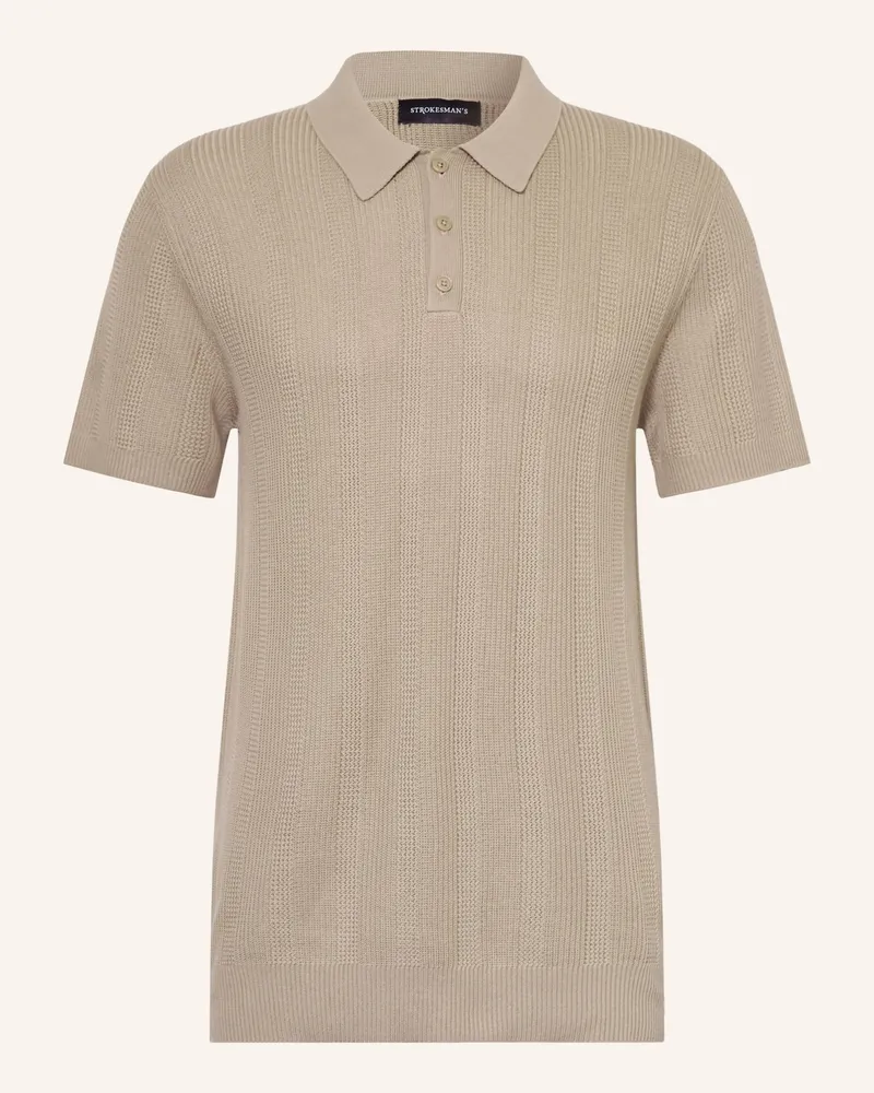 Strokesman's Strokesman Strick-Poloshirt gruen Beige