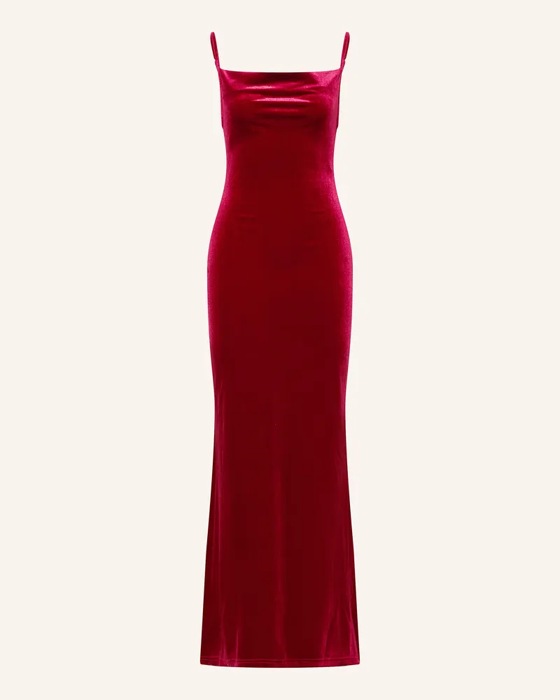 Lipsy  Abendkleid Aus Samt rot Dunkelrot