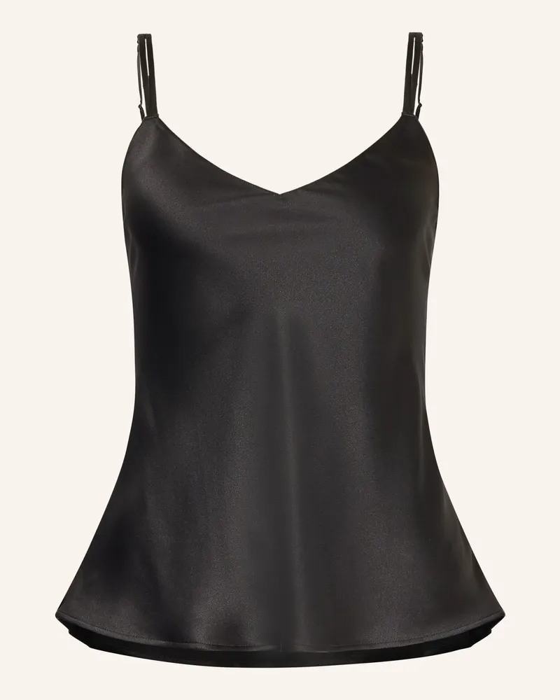 Calvin Klein Schlaftop Aus Satin schwarz Schwarz
