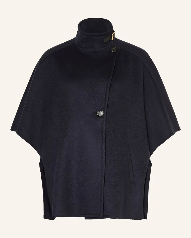Max Mara Cashmere-Cape Derrik blau Dunkelblau