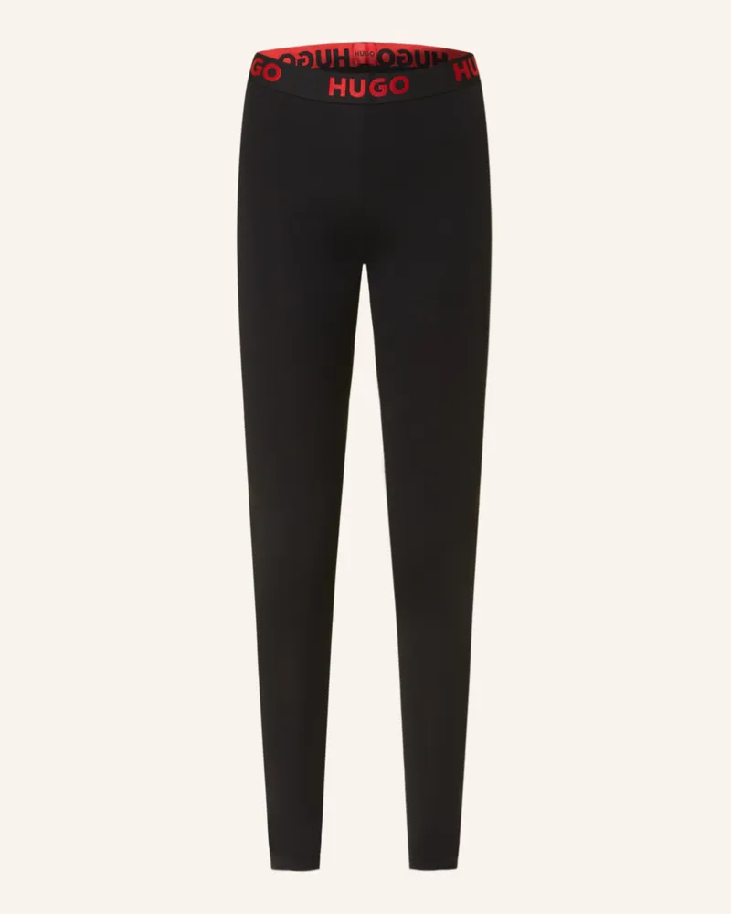 HUGO BOSS Lounge-Hose SPORTY LOGO Schwarz