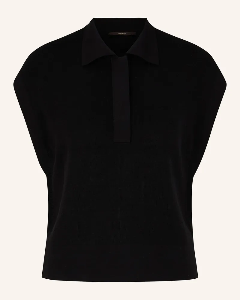 windsor. Poloshirt Schwarz