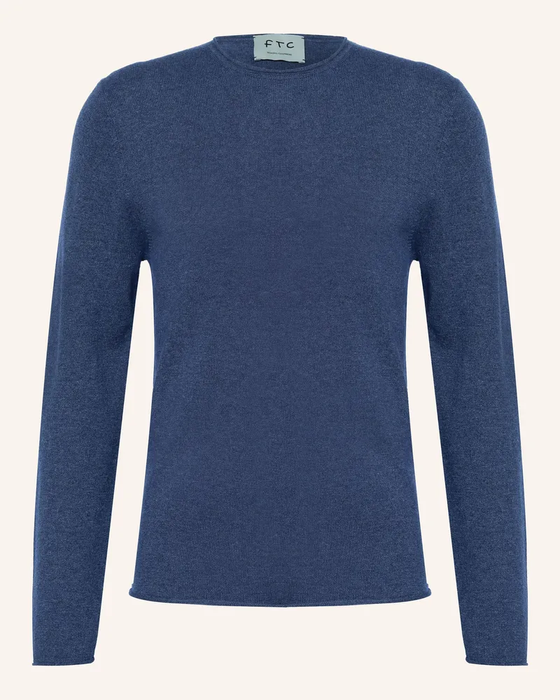 FTC Cashmere Pullover mit Cashmere Blau