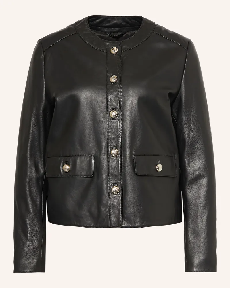 JOOP! Lederjacke Lexa schwarz Dunkelbraun