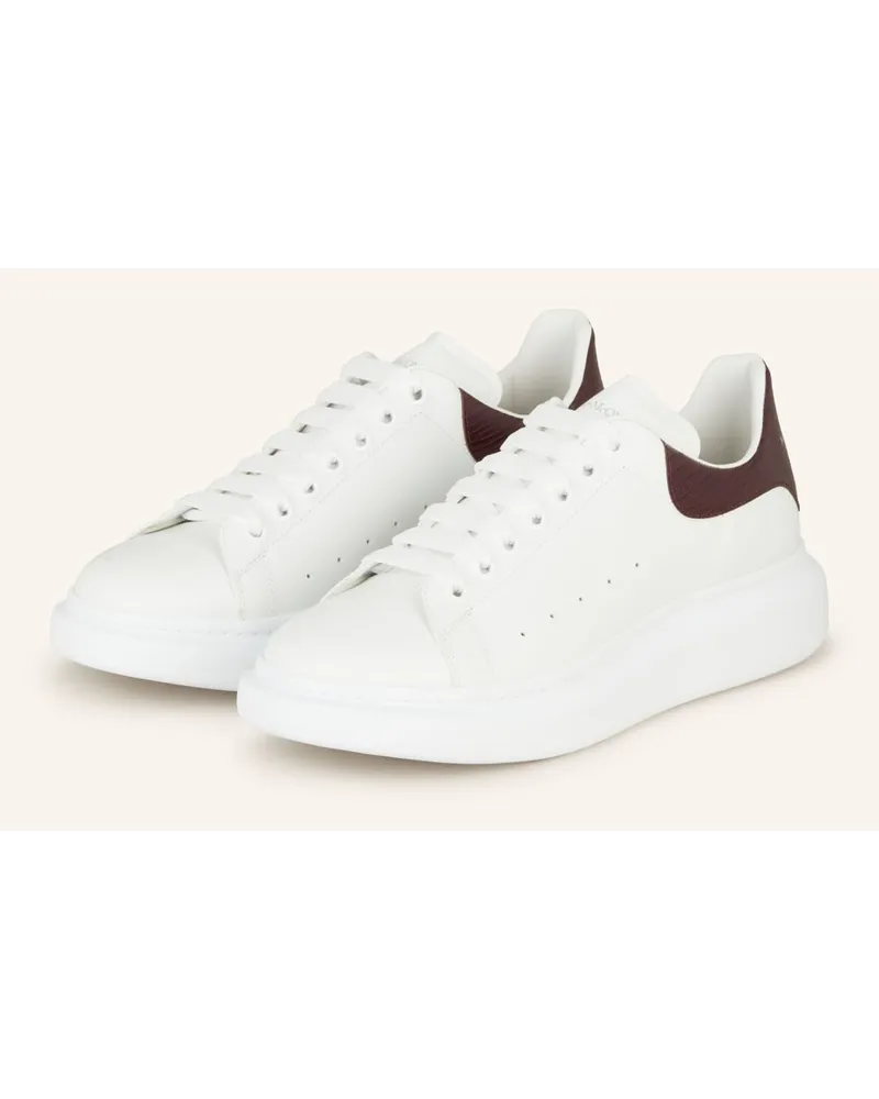 Alexander McQueen Sneaker - WEISS/ DUNKELROT Weiss